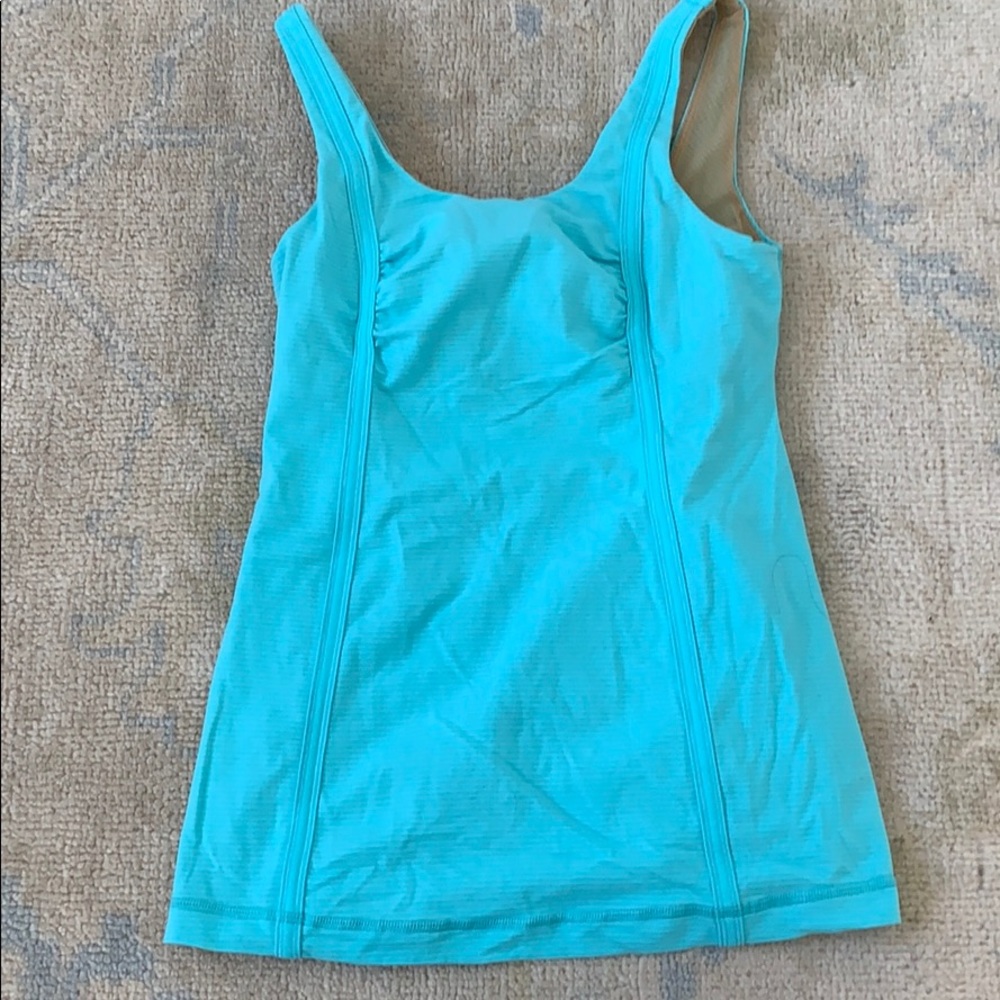 Lululemon bright striped tank with built in bra